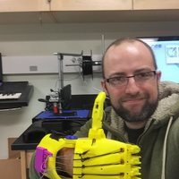 Dr. Bubar with prosthetic hand